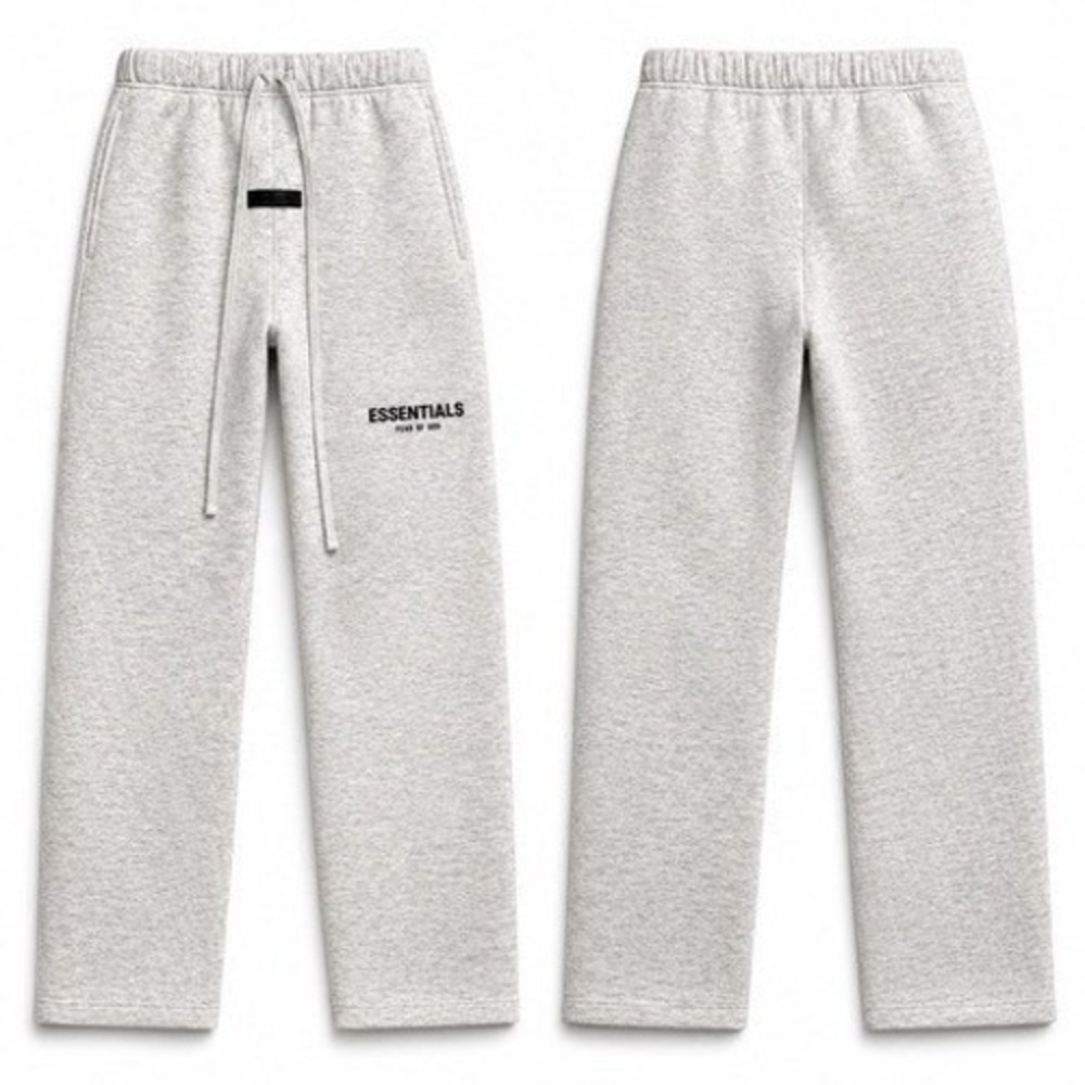 Fear of God Essentials Light Oatmeal Sweatpants Size XL Logo Fleece NWT